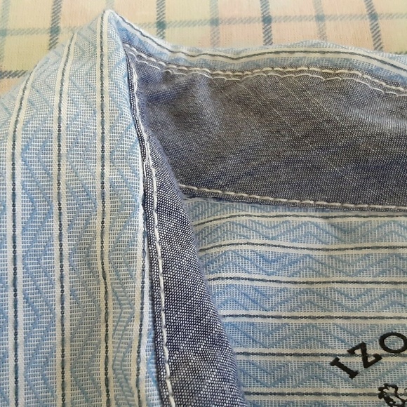 IZOD Jeans Men SZ XL Shirt Plaid Button Front NWOT - Picture 4 of 8